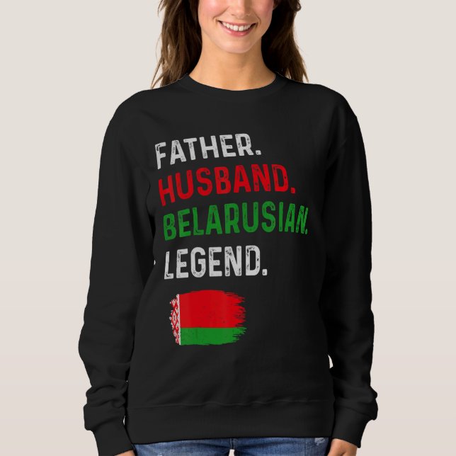 Father Husband Belarusian Legend Proud Dad Belarus T Shirt (Framsida)