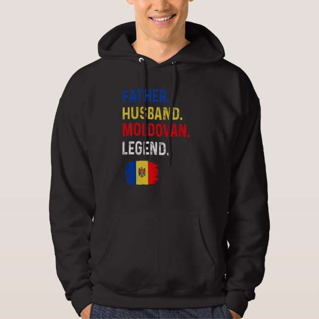 Father Husband Moldovan Legend Proud Dad Moldova F Hoodie (Framsida)
