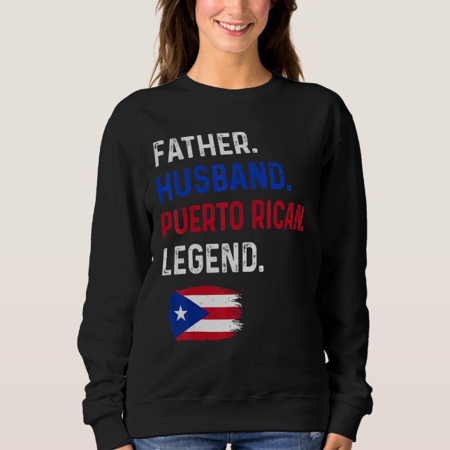 Father Husband Puerto Rican Legend Proud Dad Rico  T Shirt (Framsida)