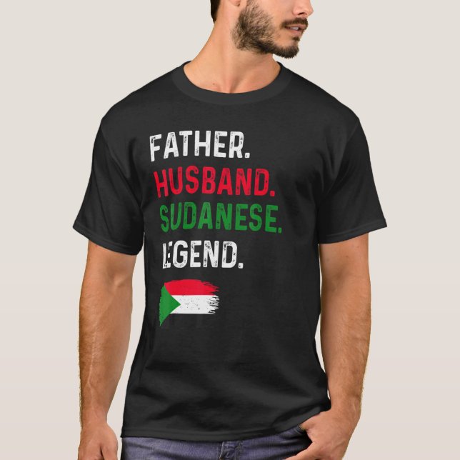 Father Husband Sudanese Legend Proud Dad Sudan Fla T Shirt (Framsida)