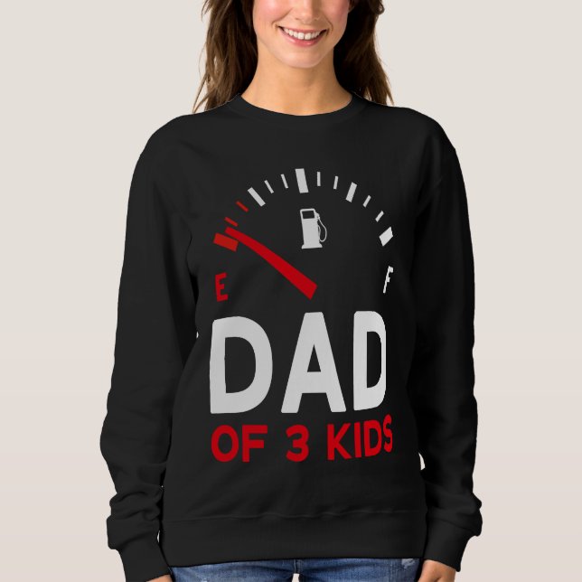 Father of 3 children Father's Day Dad T Shirt (Framsida)