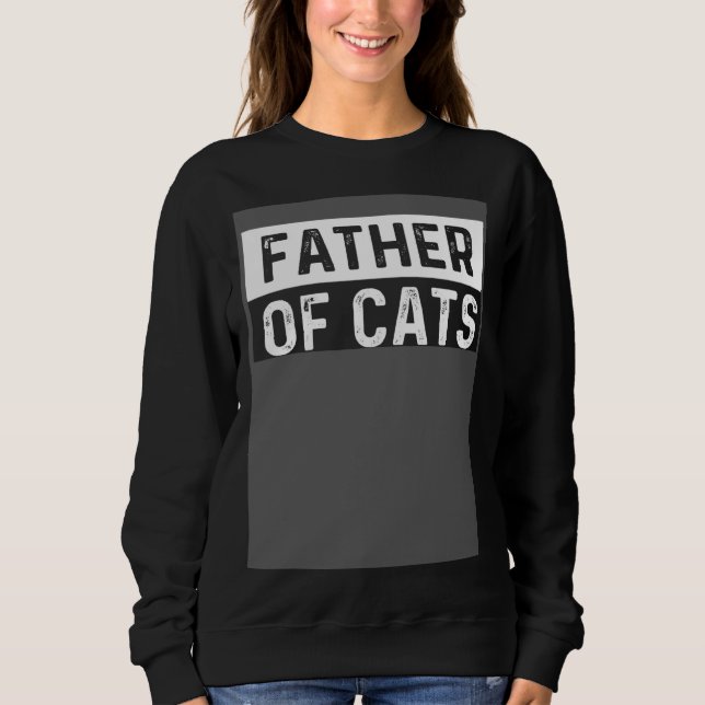 Father of Cats  Fluffy Animal T Shirt (Framsida)