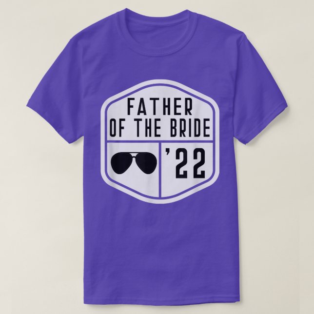 Father of the Bride Est 2022 Bachelor Wedding Dad  T Shirt (Design framsida)