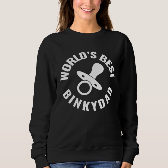 Father s Binkydad World s Best with Pacifier T Shirt (Framsida)