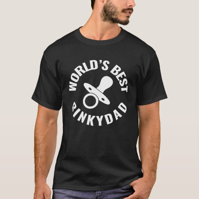 Father s Binkydad World s Best with Pacifier T Shirt (Framsida)