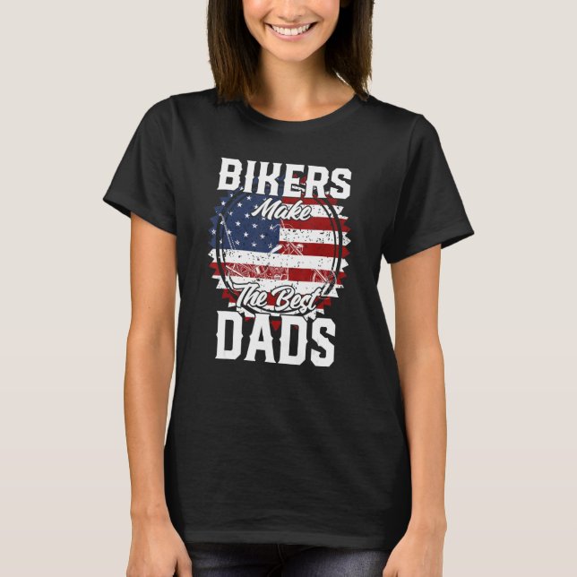Father s Day Biker Custom Chopper Motorcycle T Shirt (Framsida)