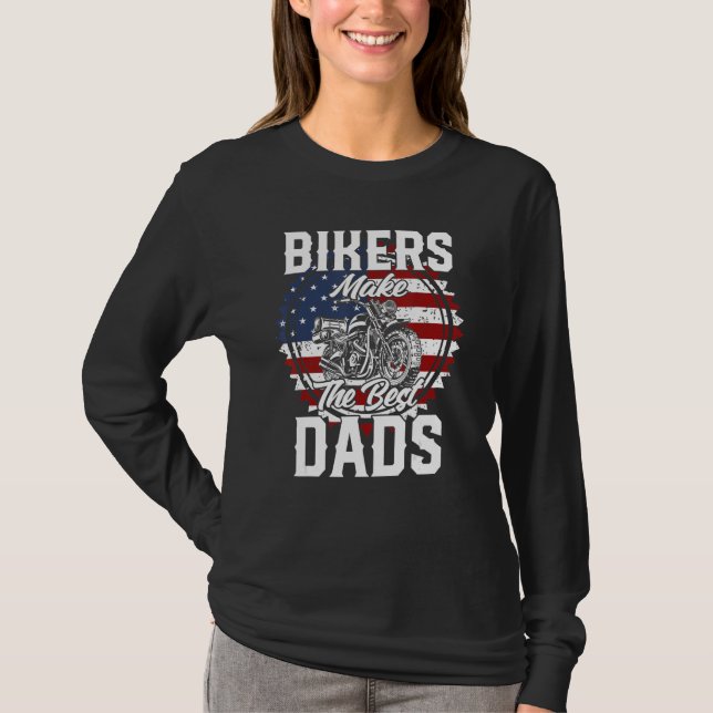 Father s Day Biker Modern Touring Road Motorcycle T Shirt (Framsida)