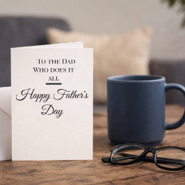 Father’s Day Card for Dad Minimal Elegant Kort