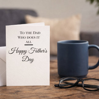 Father’s Day Card for Dad Minimal Elegant Kort