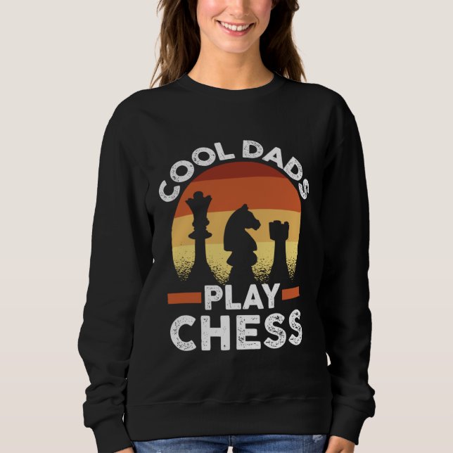 Father s Day Chess Player Retro Cool Dads Play Che T Shirt (Framsida)