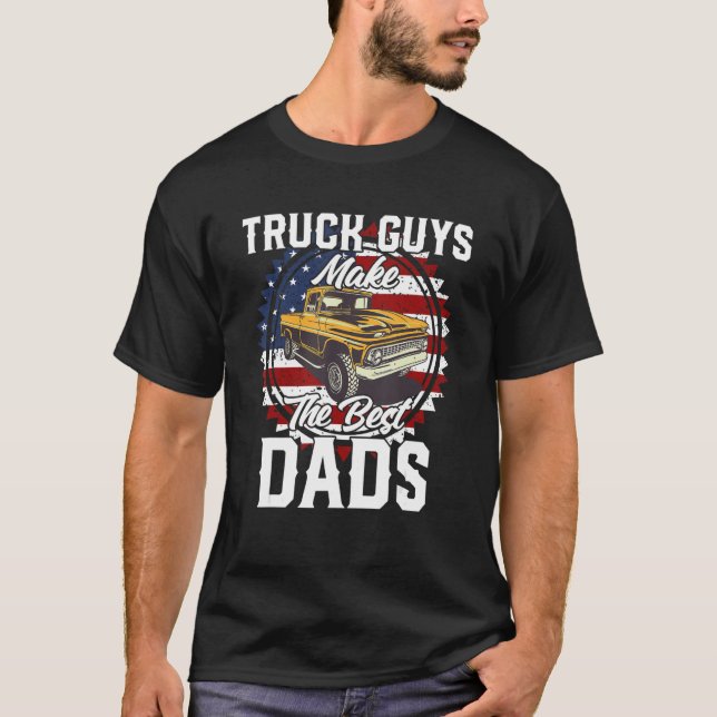 Father s Day Truck Guy Classic Lifted Truck T Shirt (Framsida)