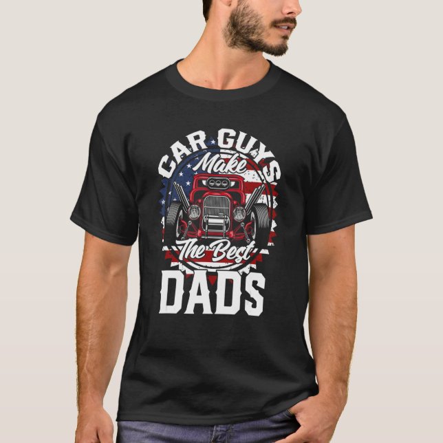 Father s Day Wild Custom Hot Rod T Shirt (Framsida)