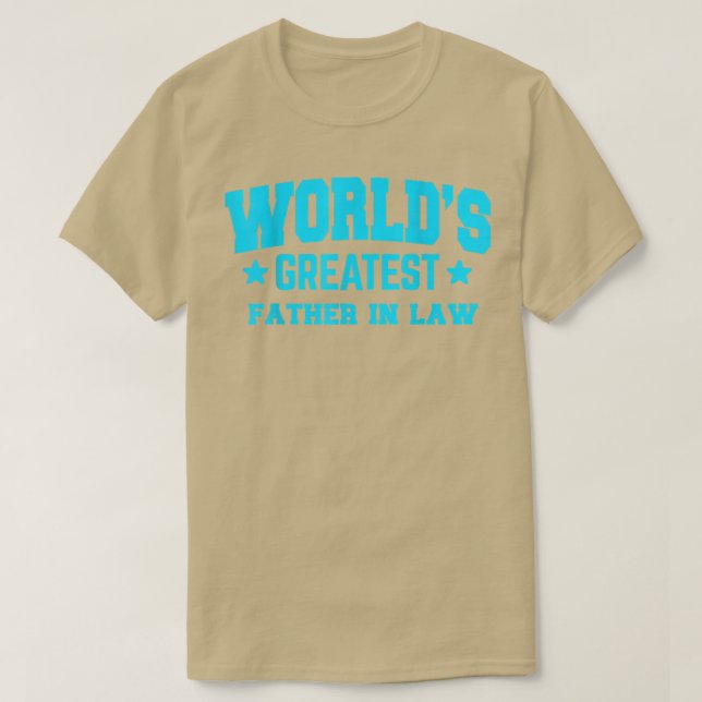 Fatherinlaw Världsmästare Blue T Shirt (Design framsida)