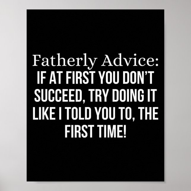 Fatherly Advice_ If At First, You Don't Succeed, F Poster (Framsidan)