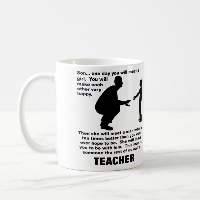 Fatherly Advice Teacher Funny Mug Kaffemugg (Vänster)