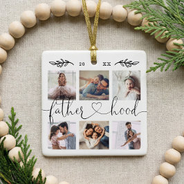 Fatherown Family Keepsaké Photo Collage Julgransprydnad Keramik