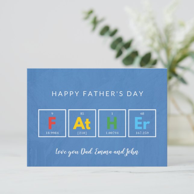 Fathers day Card Coola Funny Modern Simple Kort (Stående Fram)