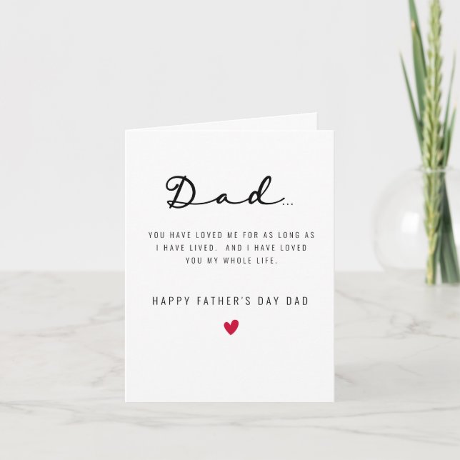 Father's Day card from Child Kort (Framsida)