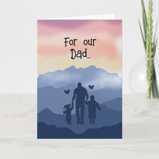 Father's Day Card from Kids Greeting Card Kort (Framsida)