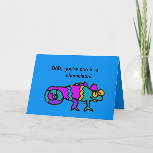 Father's Day Chameleon Card Kort (Framsida)