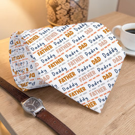 Father's Day Dad Custom Necktie Tie Slips
