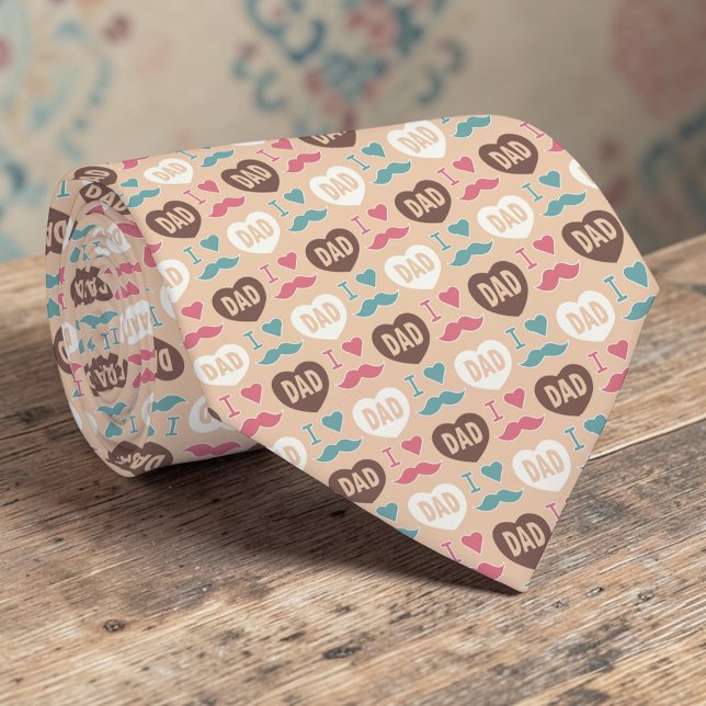 Father's Day Dad Pattern Necktie Tie Slips (Skapare uppladdad)