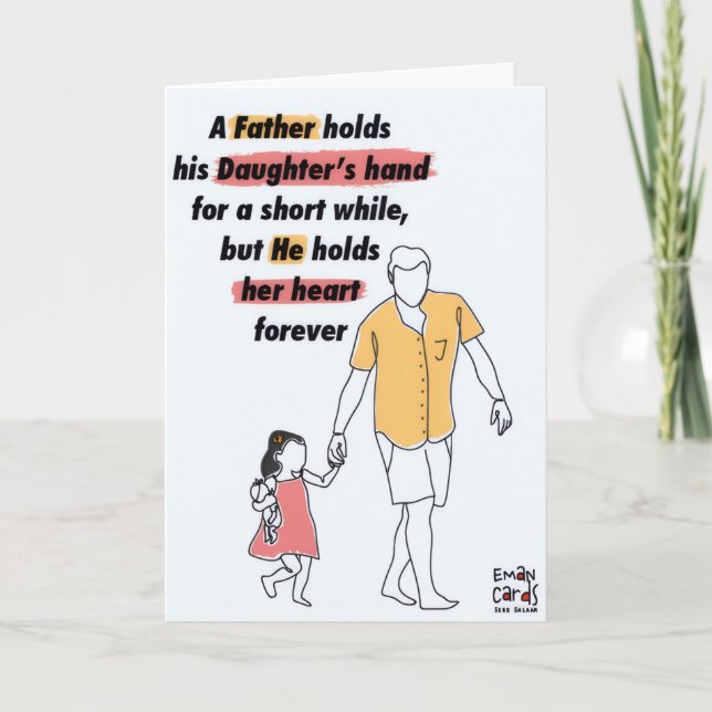 Father's Day - Daughter's Love Kort (Framsida)