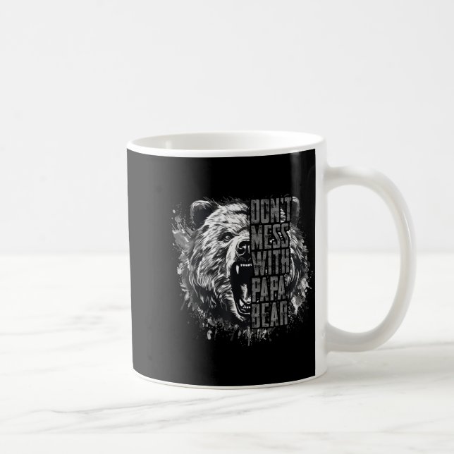 Father's Day Don't Mess With Papa Bear  Kaffemugg (Höger)