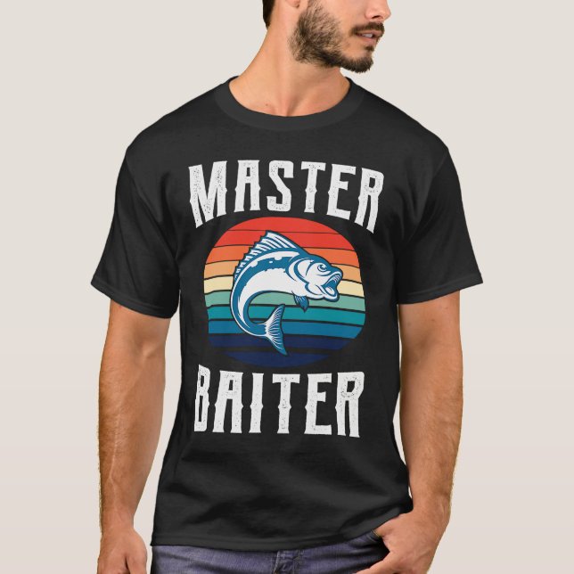 Father's Day Fishing Fisherman Baiter Rod  2 T Shirt (Framsida)