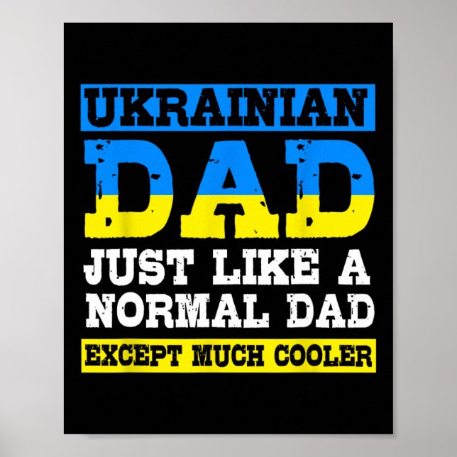 Fathers Day For Men Funny Ukrainian Dad  Poster (Framsidan)