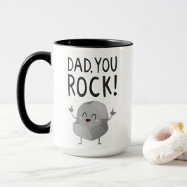 Fathers Day gift Dad, you rock! Cool Funny Kawaii Mugg