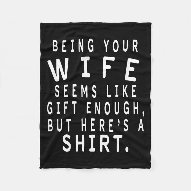 Father's Day Gift From Wife To Husband Sarcastic Q Fleecefilt (Framsidan)