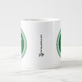 Fathers Day Golf Dad Green Script Circle Monogram Jumbo Mugg