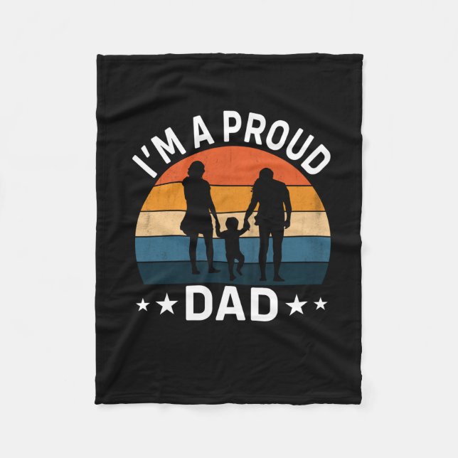 Father's Day I Am A Proud Dad Fleecefilt (Framsidan)