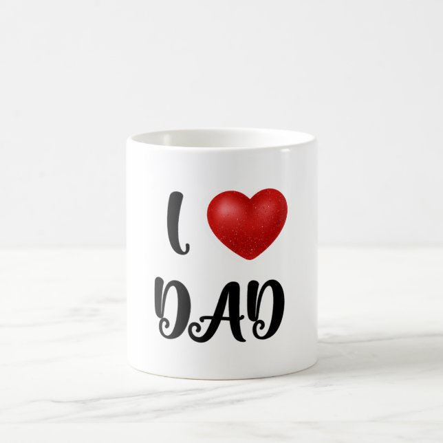Father's Day I Love Dad Heart Explosion Gift  Kaffemugg (Center)