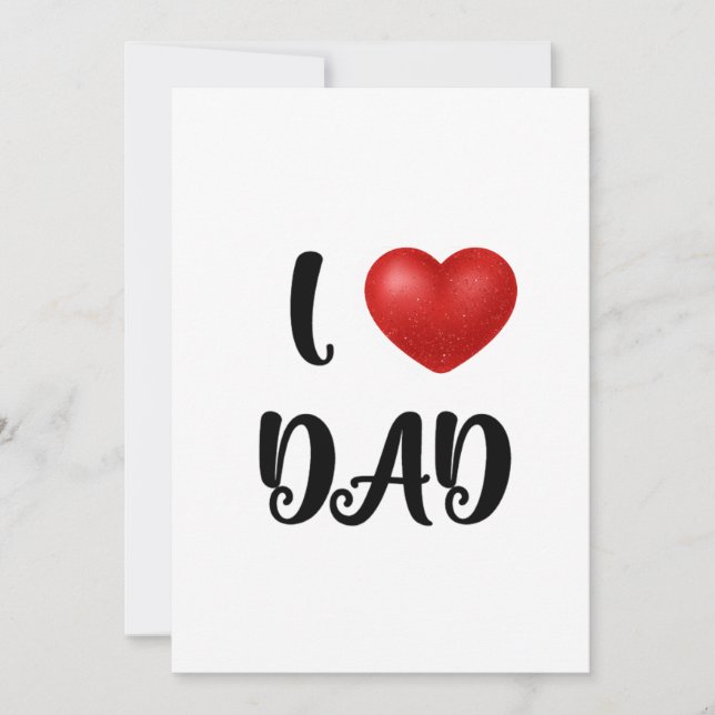 Father's Day I Love Dad Heart Explosion Gift  Tack Kort (Framsida)