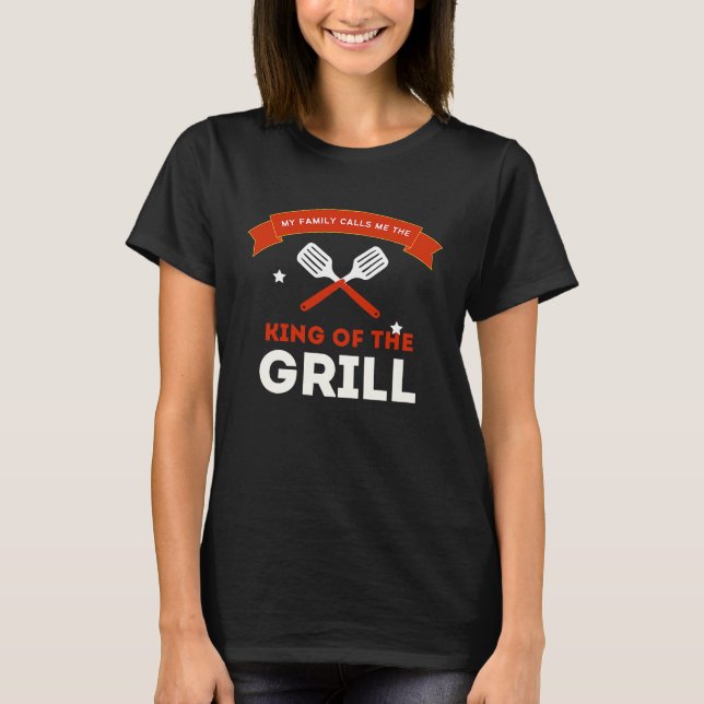 Father's Day  King Of The Grill T Shirt (Framsida)