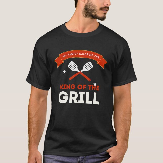 Father's Day  King Of The Grill T Shirt (Framsida)
