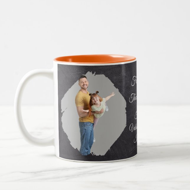 Father's Day Mugs Full Photo Personalized Två-Tonad Mugg (Vänster)
