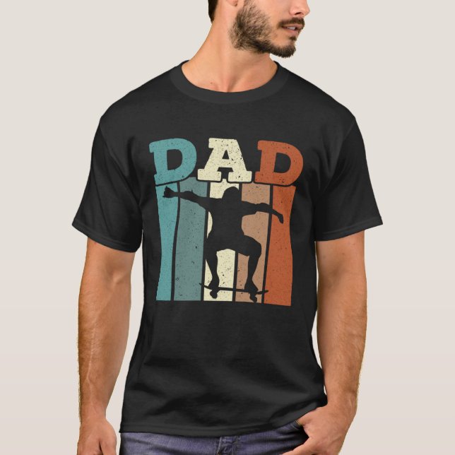 Fathers Day Papa Best Dad Ever Fatherhood Skater D T Shirt (Framsida)