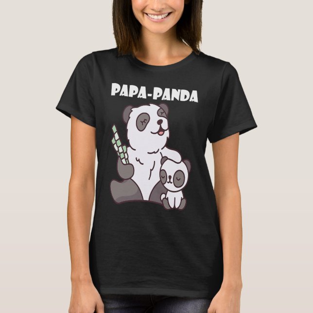 Father's Day  Papa Panda  1 T Shirt (Framsida)