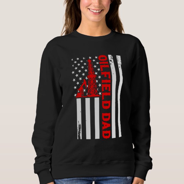 Father's Day Patriotic Oilfielder American Flag Oi T Shirt (Framsida)