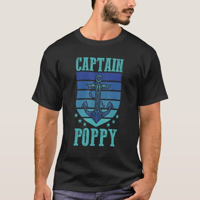 Father's Day  Seafarer Daddy  Boater Papa  Captain T Shirt (Framsida)