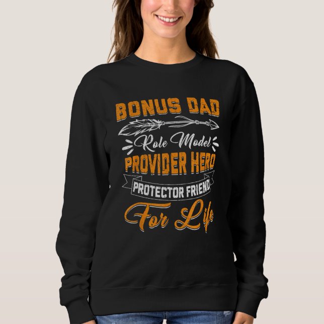 Fathers Day  Step Dad Bonus Dad Friend For Life T Shirt (Framsida)