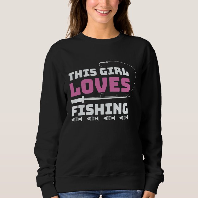 Father's Day This Girl Loves Fishing Rod T Shirt (Framsida)