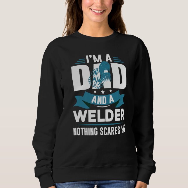 Father's Day  USA Patriotic Welder Dad T Shirt (Framsida)