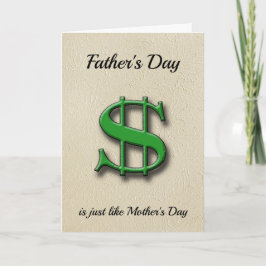 Father's Day vs Mother's Day the cost Helgkort