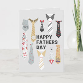 Father's Day with Scattered Ties Kort