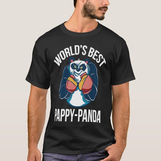 Father's Day  Worlds Best Pappy Panda  1 T Shirt (Framsida)