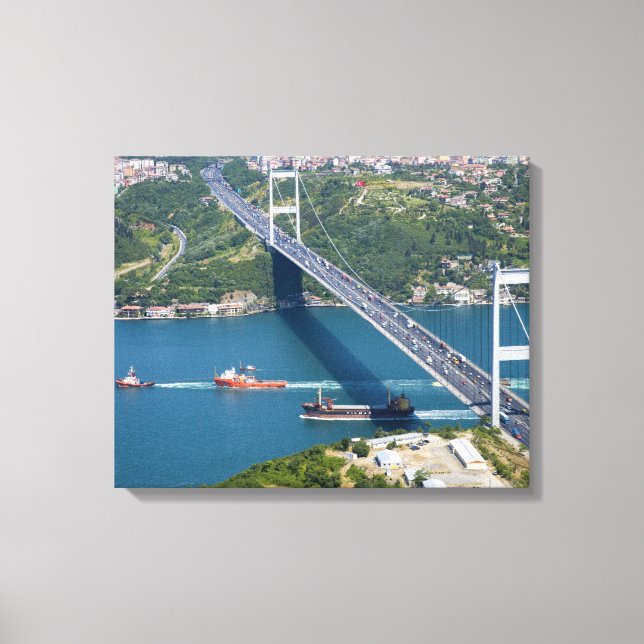 Fatih Sultan Mehmet-bron över Bosporen, Canvastryck (Framsida)